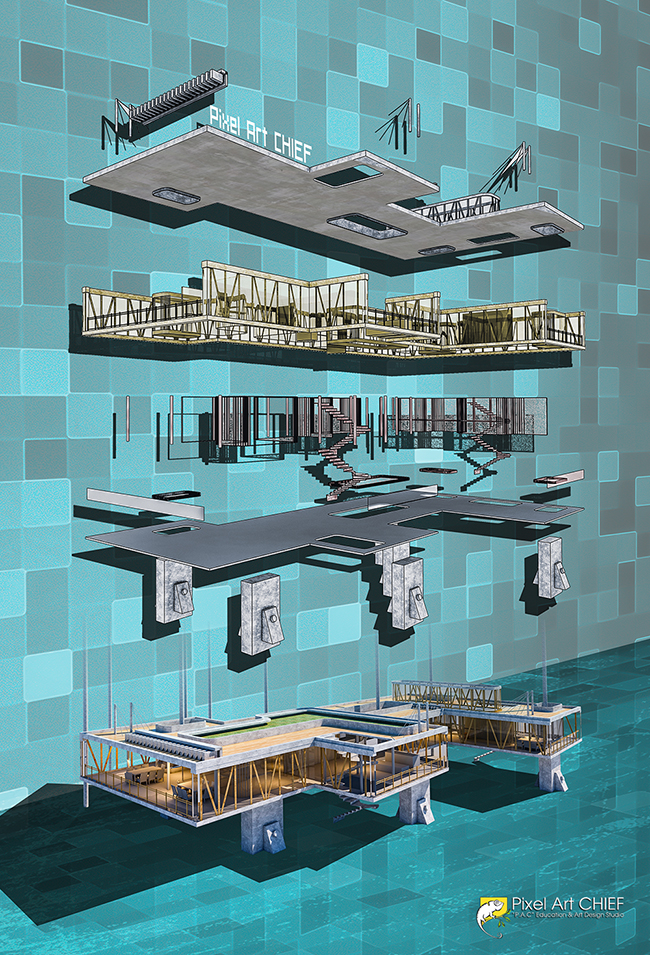 Çizgisel Aksonometrik Yapı - Pixel Art CHIEF Çizgisel Aksonometrik Yapı - Pixel Art CHIEF