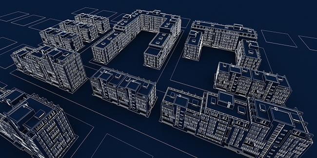 3D izgisel Mavi Sayfalar - Blue Print