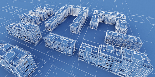 3D izgisel Mavi Sayfalar - Blue Print