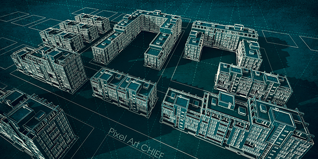 3D izgisel Mavi Sayfalar - Blue Print