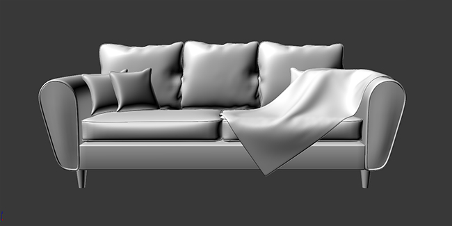 Sofa and Pillow Modelling - Koltuk ve Yastk Modelleme - Pixel Art CHIEF