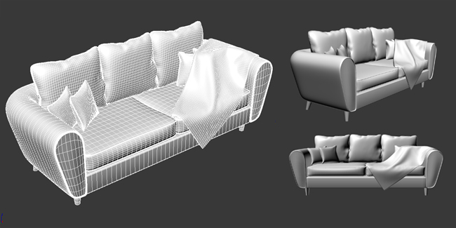 Sofa and Pillow Modelling - Koltuk ve Yastk Modelleme - Pixel Art CHIEF